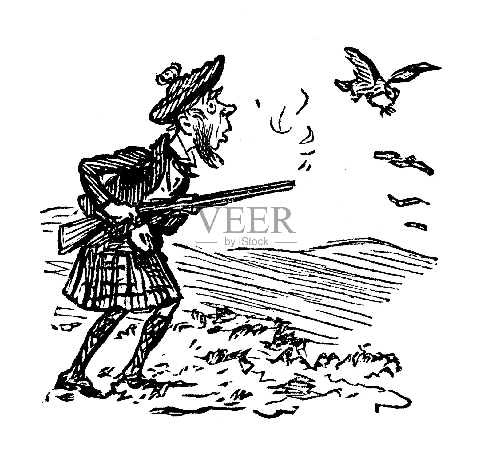 英国讽刺漫画插画图片素材