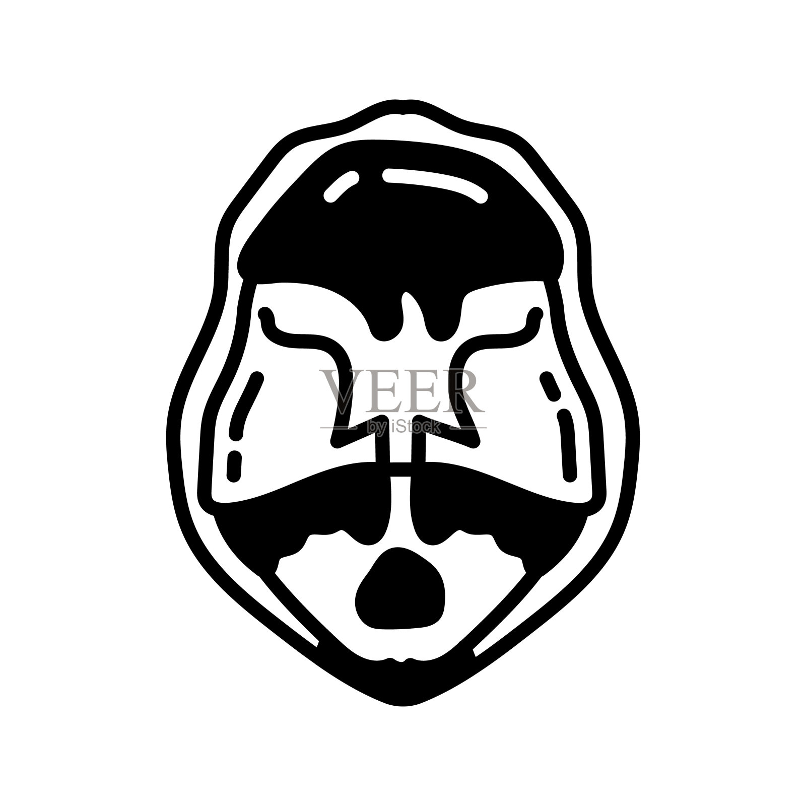 颅腔图标矢量。标识插画图片素材