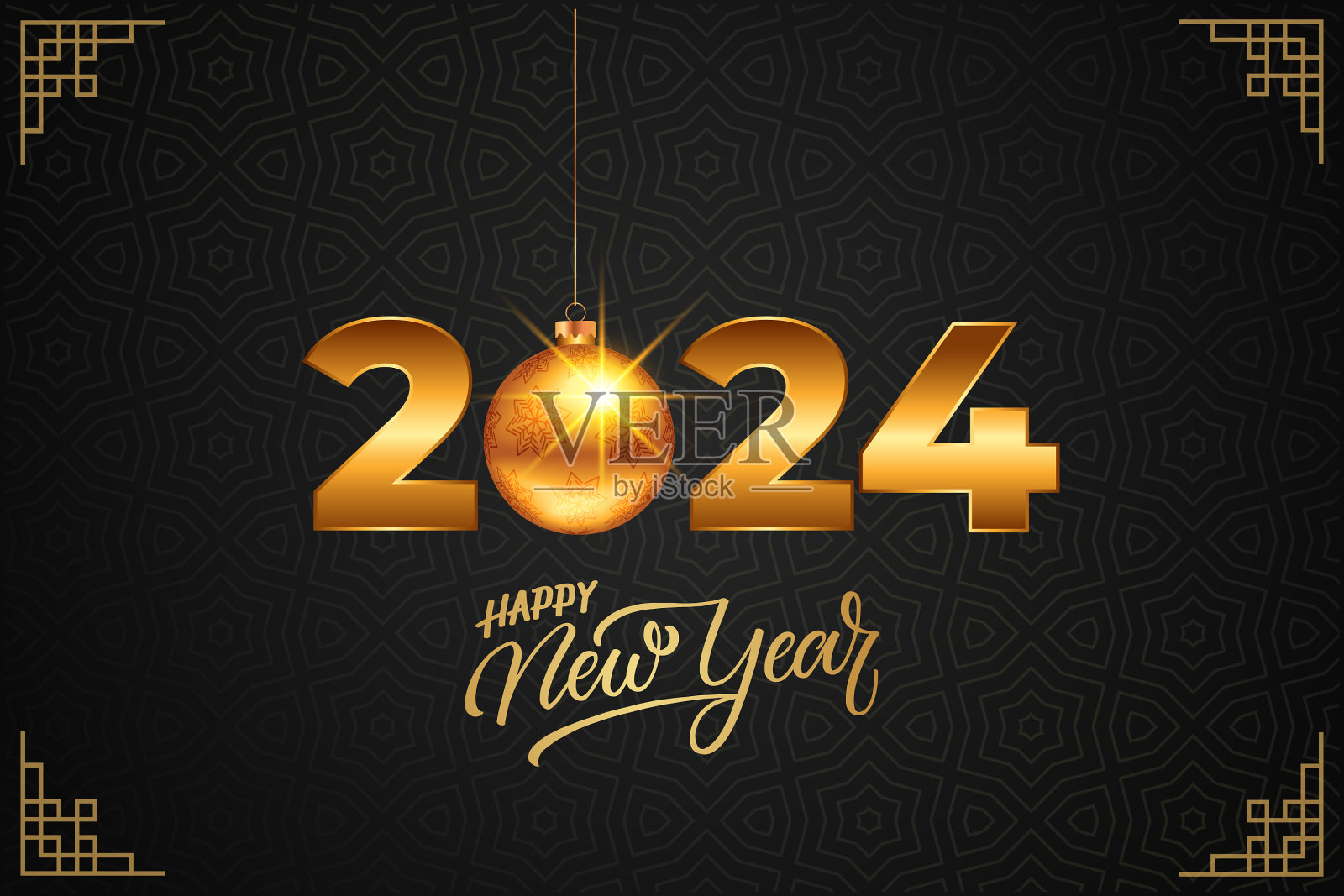 春节节日庆典，新年背景装饰元素收藏。插画图片素材