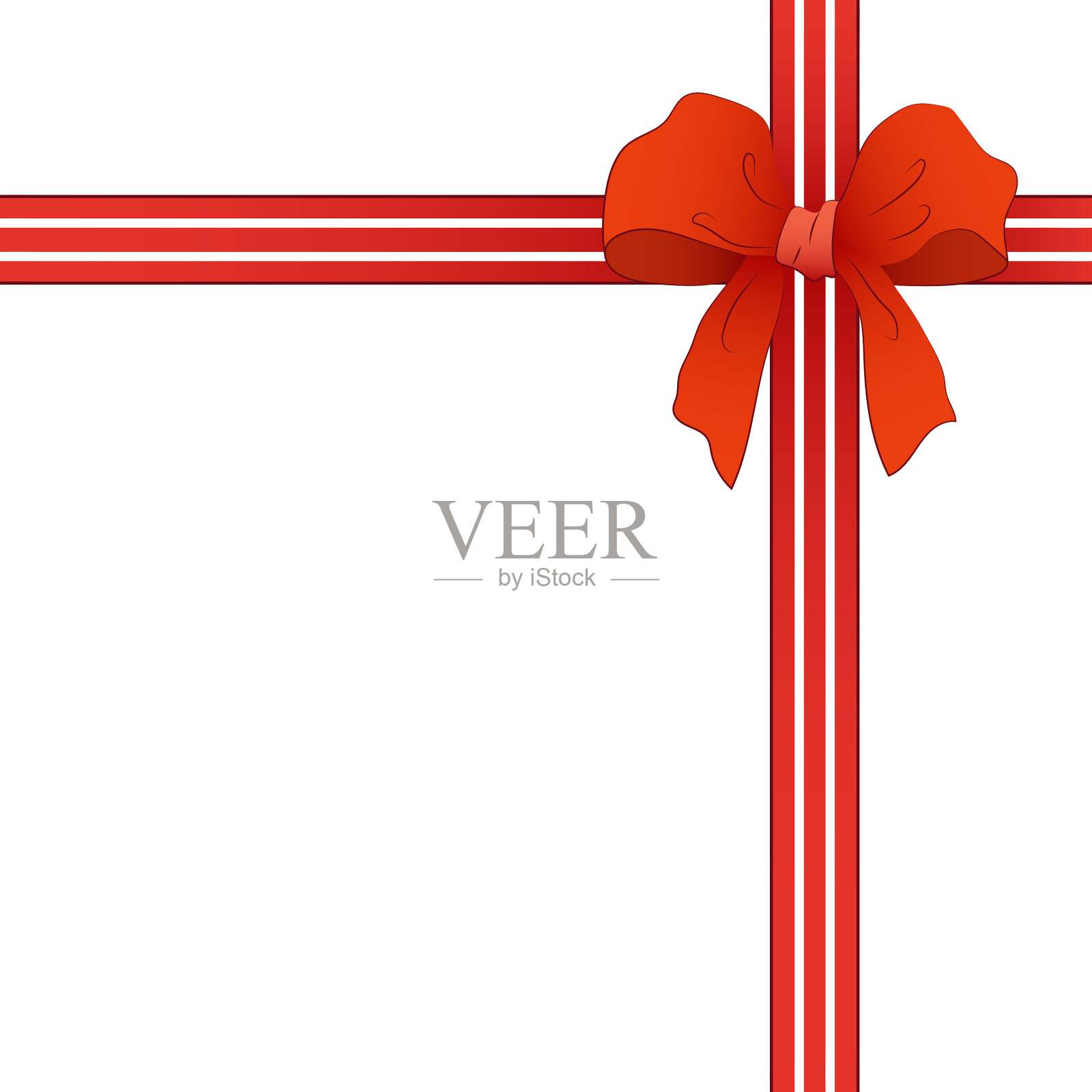 手绘彩带圣诞背景插画图片素材