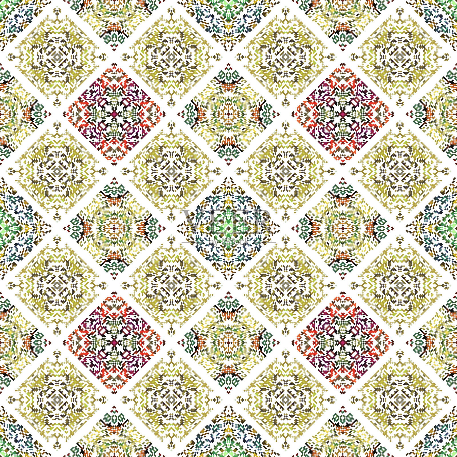 由小方块组成的装饰背景。插画图片素材