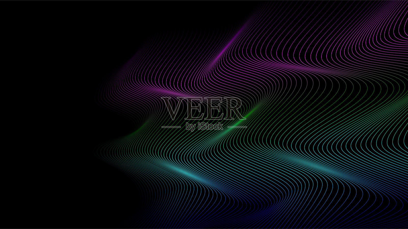 抽象的背景与曲线和波浪。插画图片素材