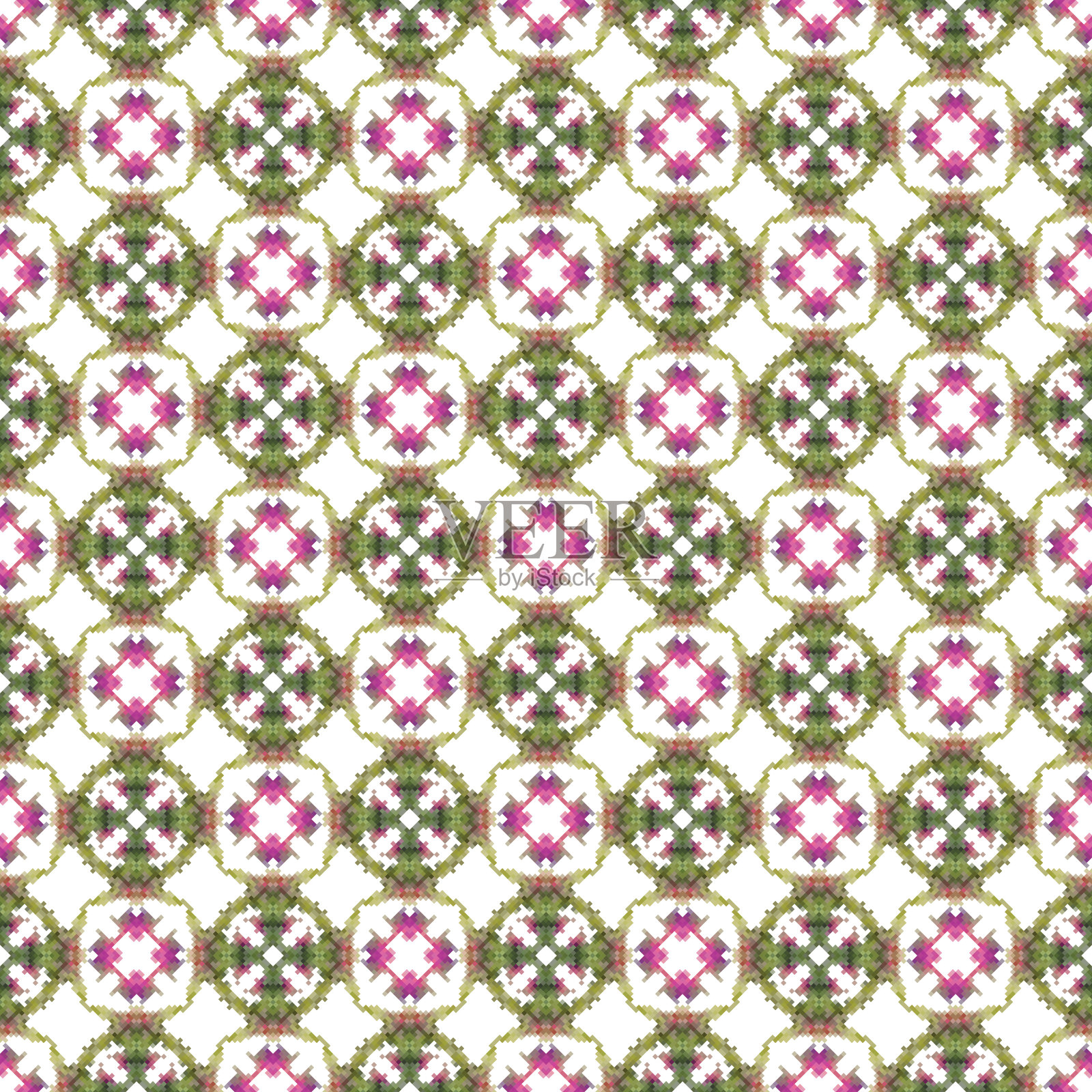 民族风格的装饰背景。用于织物或纸张结构的抽象图案的丰富装饰。插画图片素材