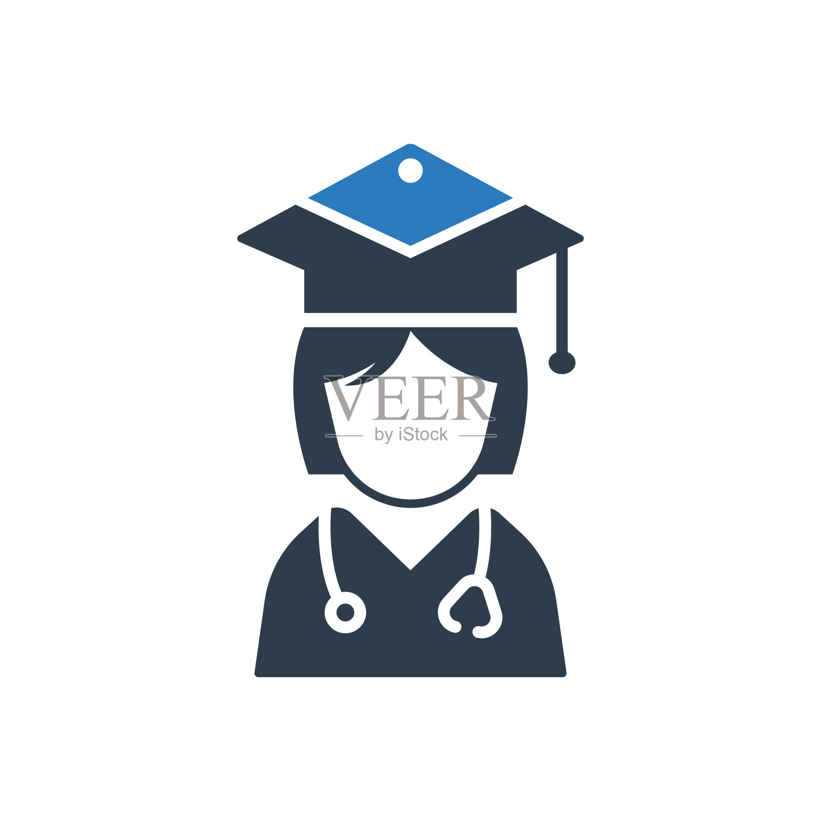 医学生偶像插画图片素材