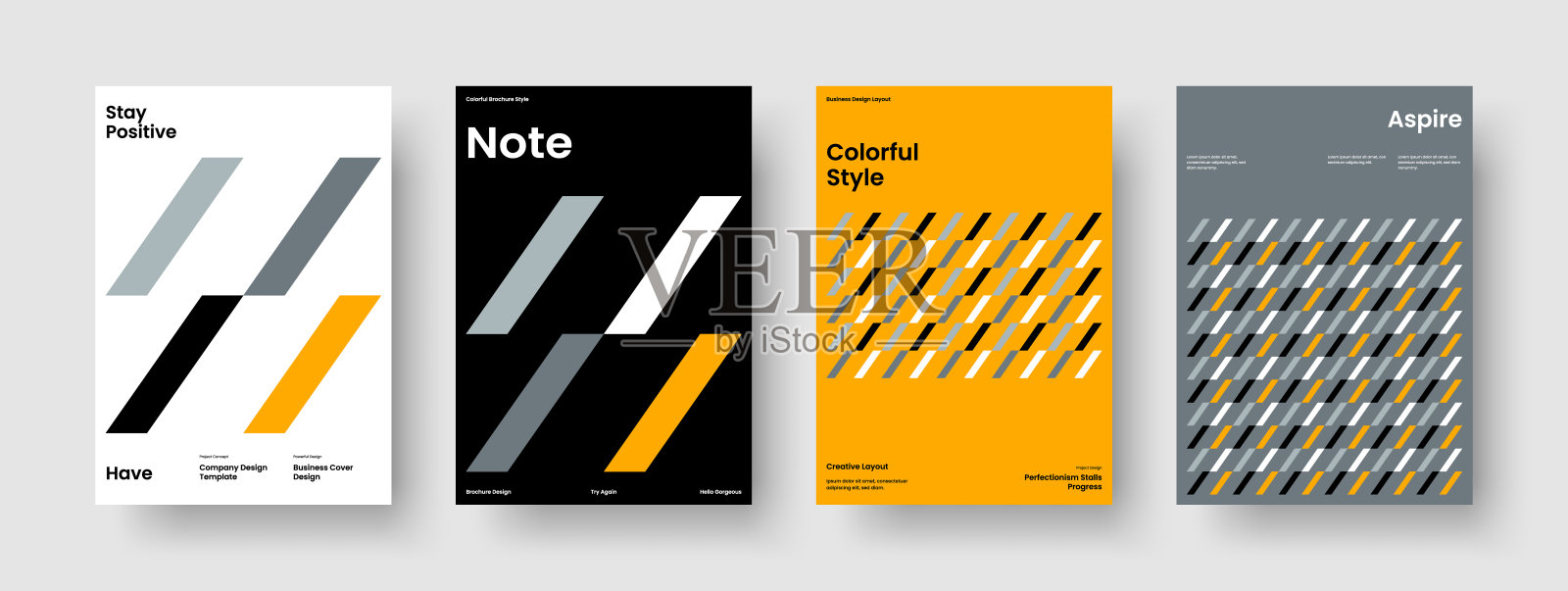 创意传单模板。现代书籍封面设计。孤立的背景布局。横幅。手册。海报。报告。业务演示。传单。杂志。时事通讯。投资组合。目录插画图片素材