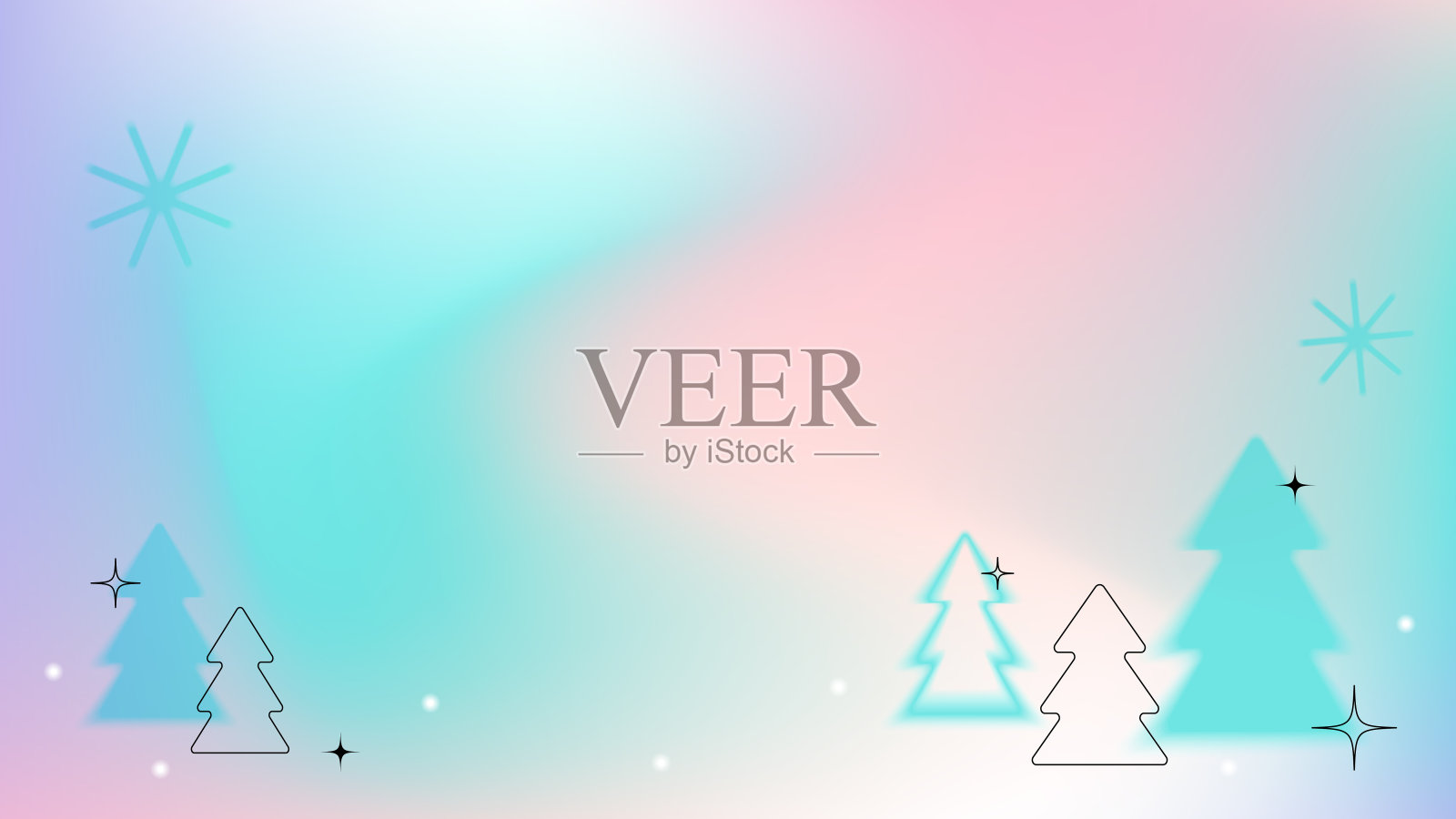 2000年新年和圣诞节抽象横幅插画图片素材