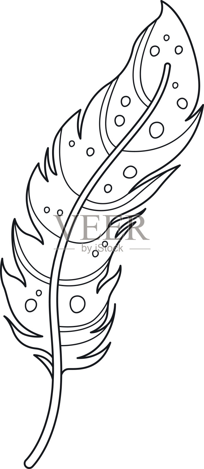 elements__feathers_boho_pattern插画图片素材