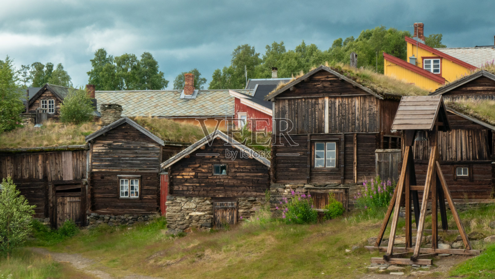 挪威中部的老矿业小镇罗罗斯是联合国教科文组织世界遗产照片摄影图片