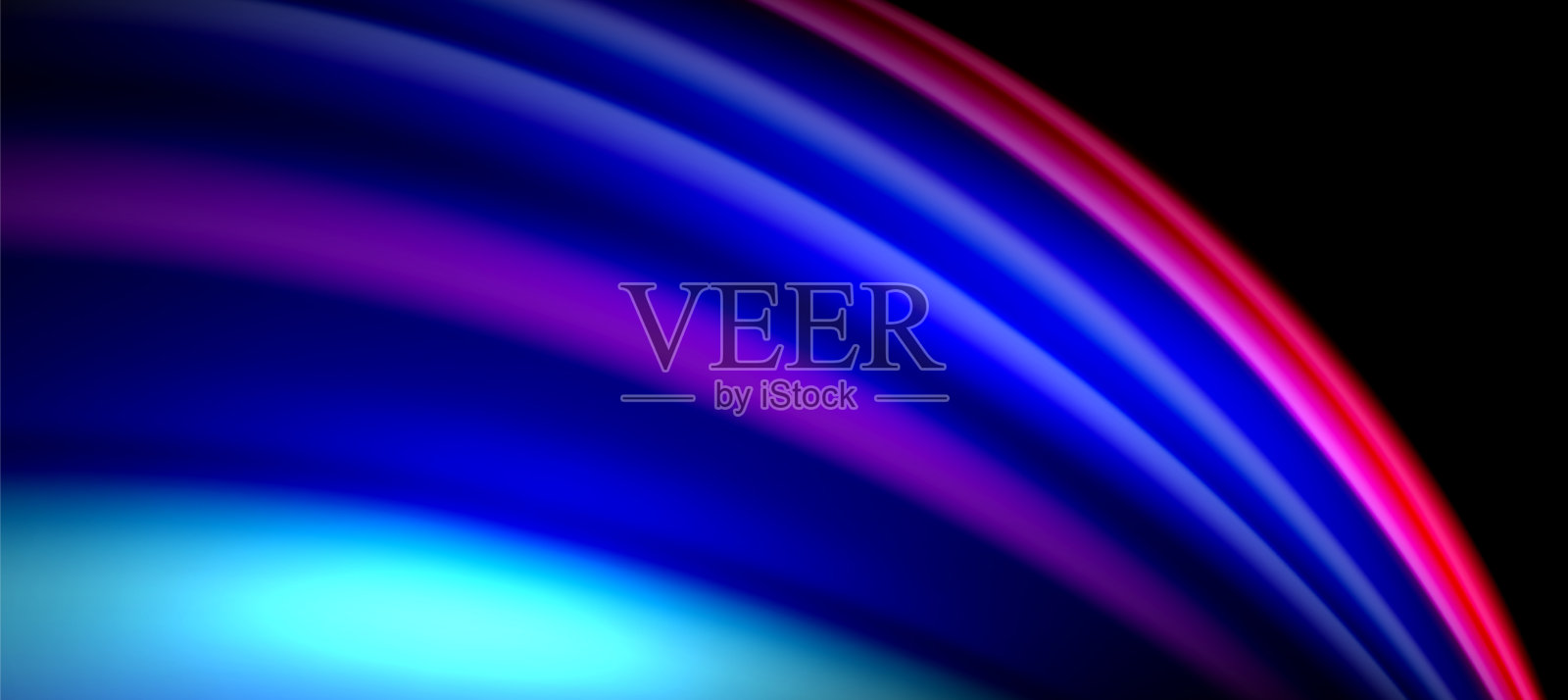 彩虹色波浪线上的黑色科技或插画图片素材