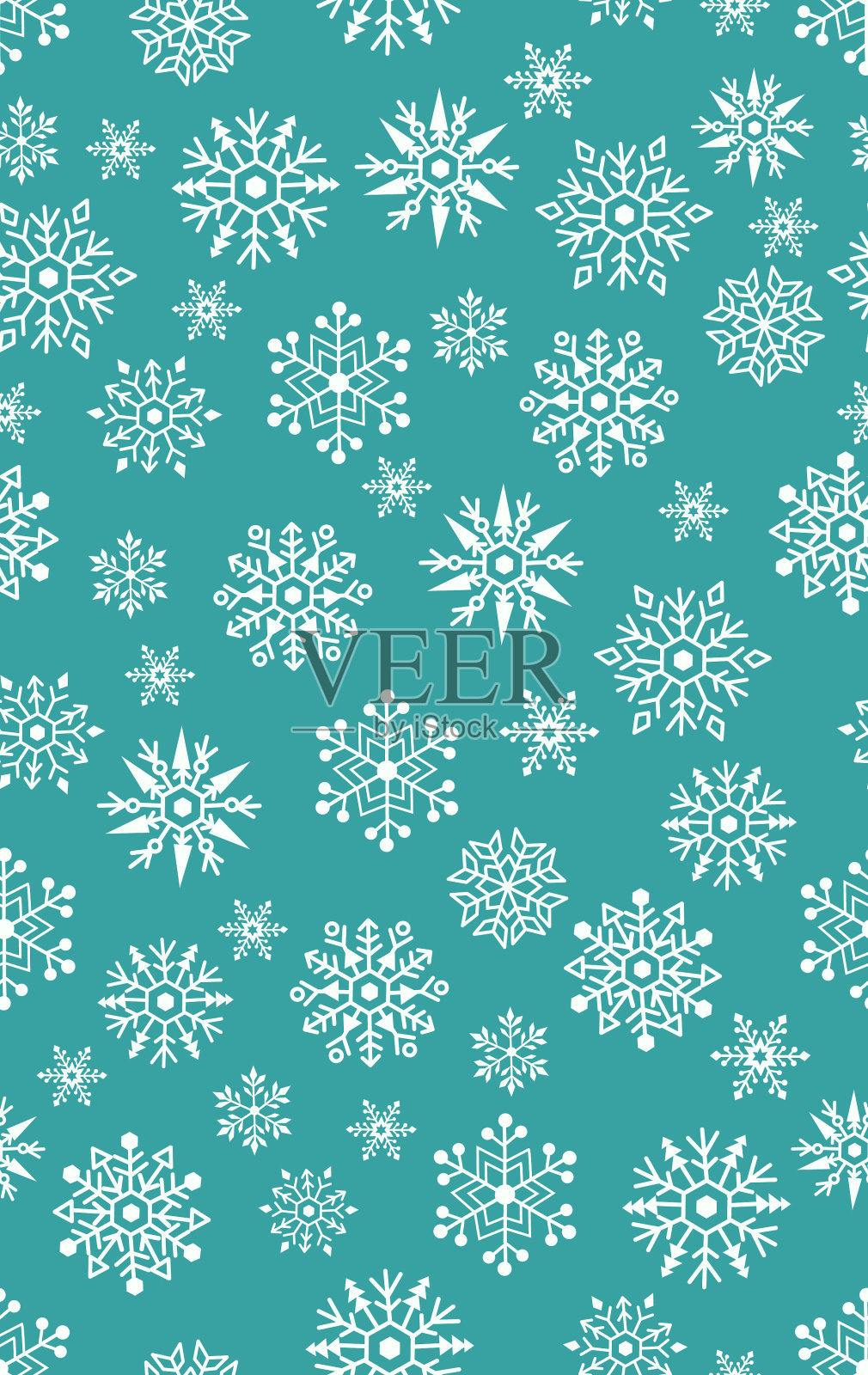 雪花无缝花纹。插画图片素材