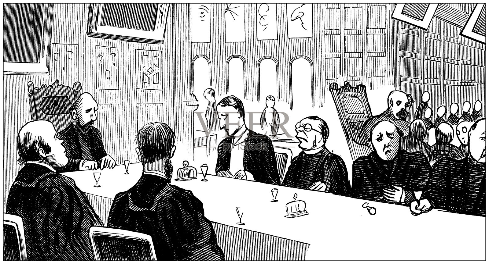 英国讽刺漫画插画图片素材