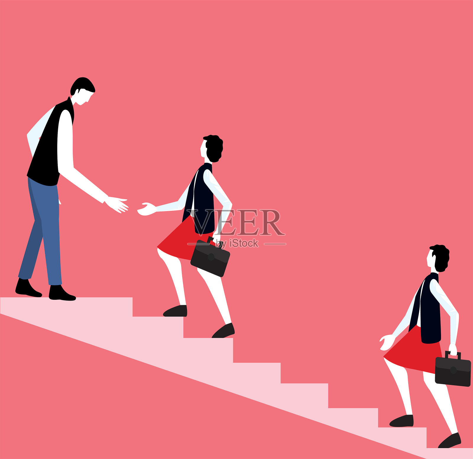 办公室职员:插画图片素材