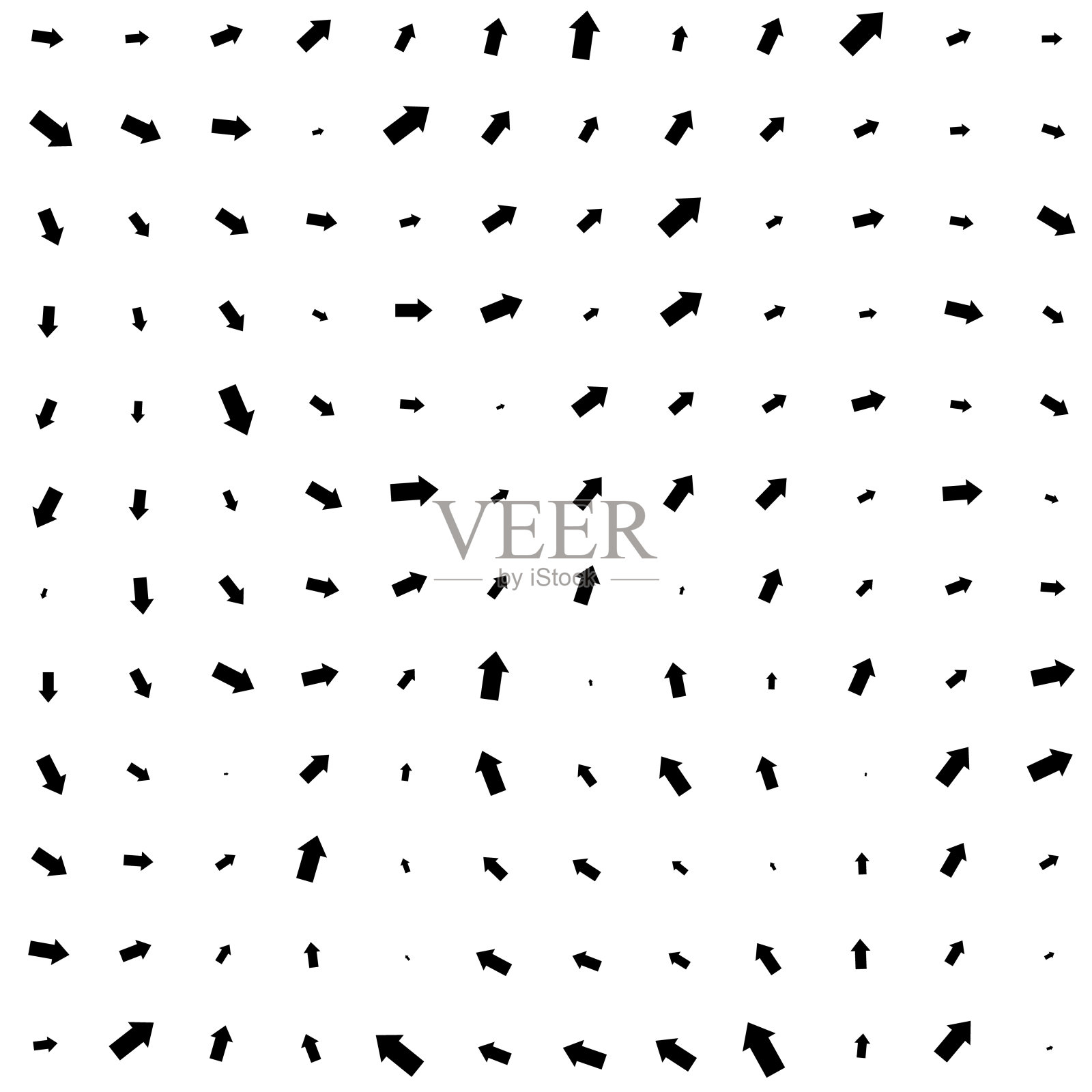 不同方向的箭头网格插画图片素材