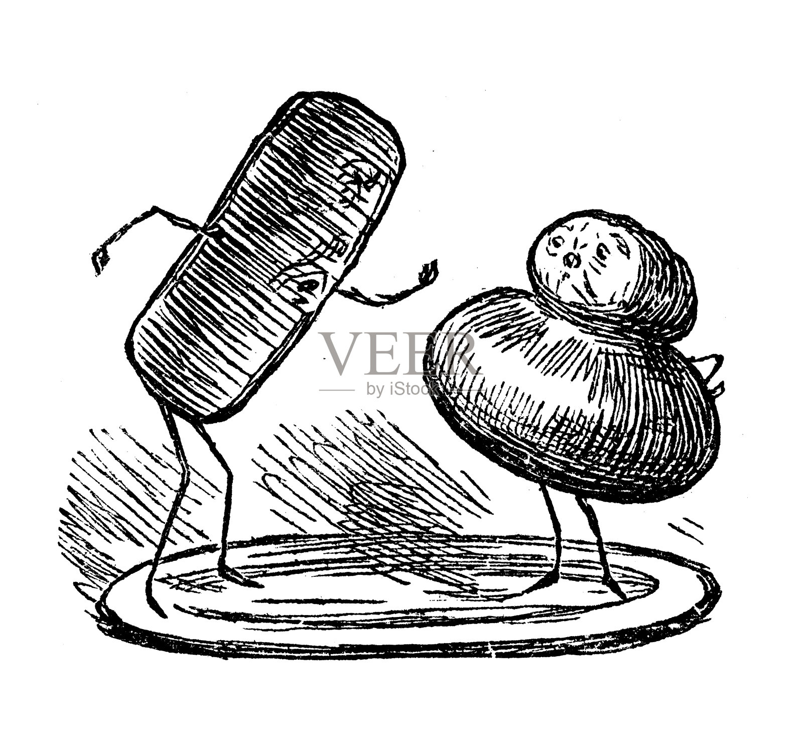 英国讽刺漫画插画图片素材