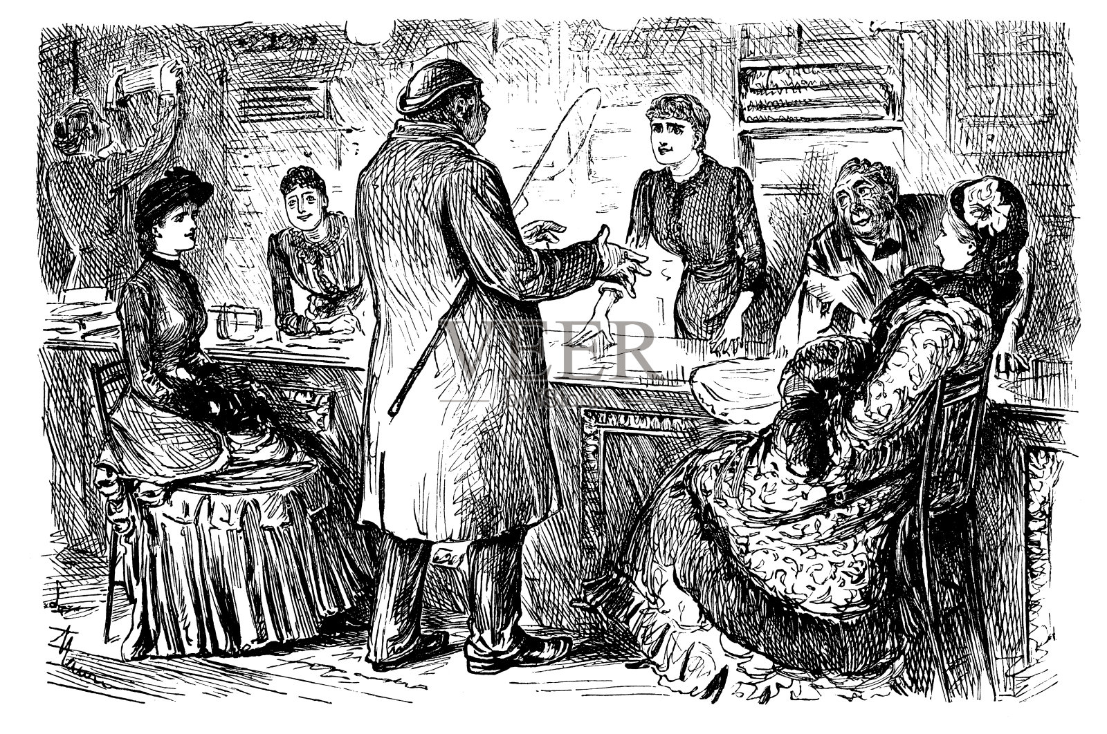 英国讽刺漫画插画图片素材