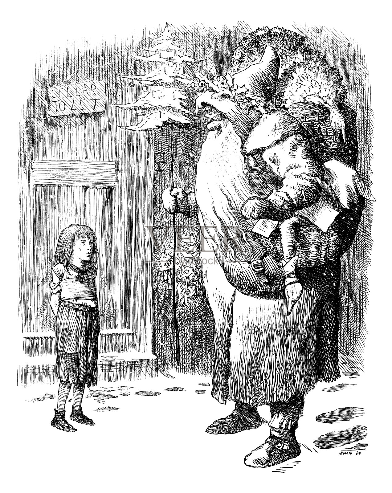 英国讽刺漫画插画图片素材