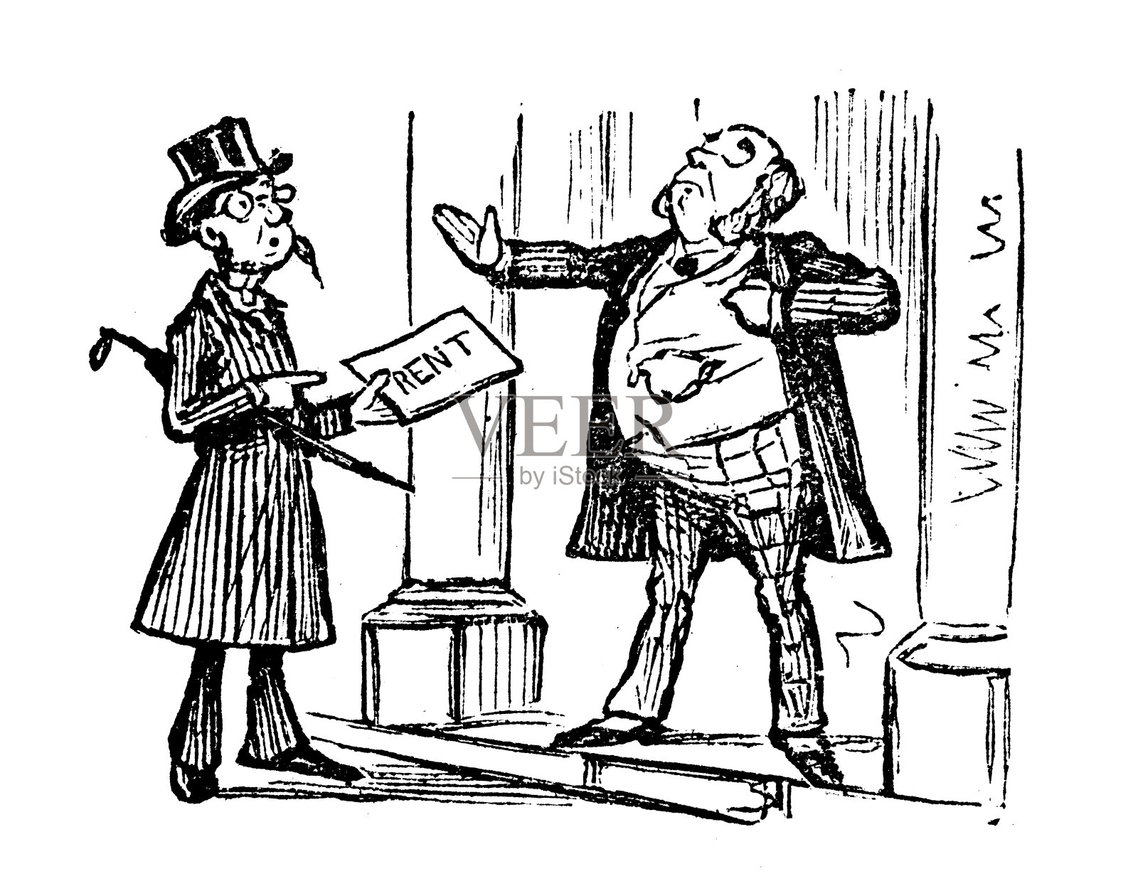 英国讽刺漫画插画图片素材