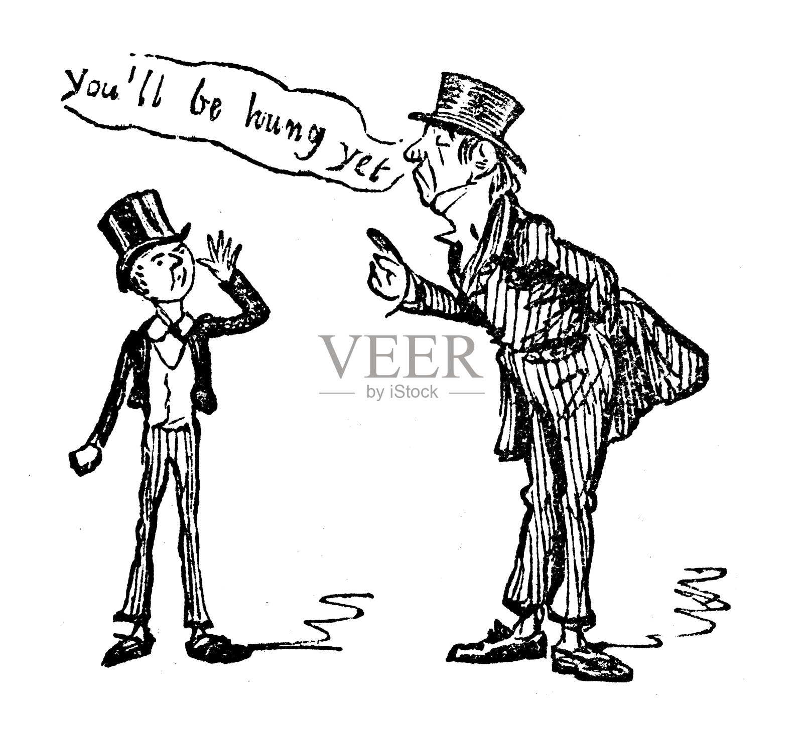 英国讽刺漫画插画图片素材