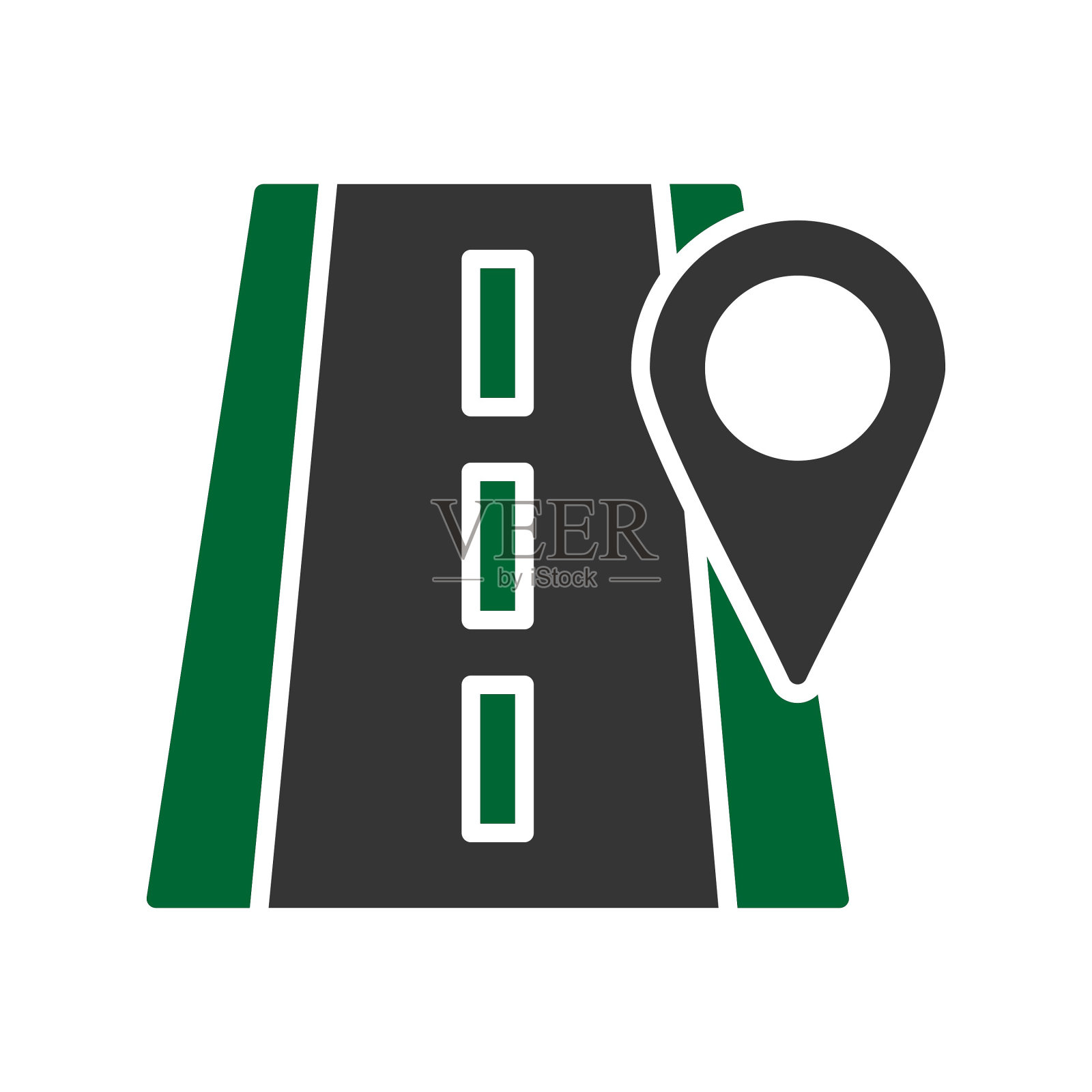 道路位置图标插画图片素材