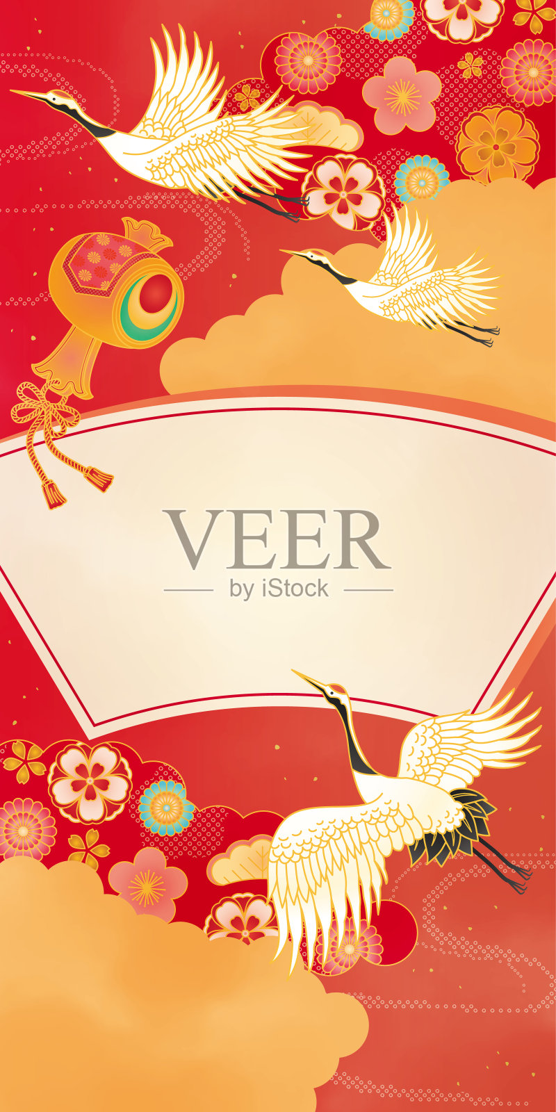 日本新年图案模板插画图片素材