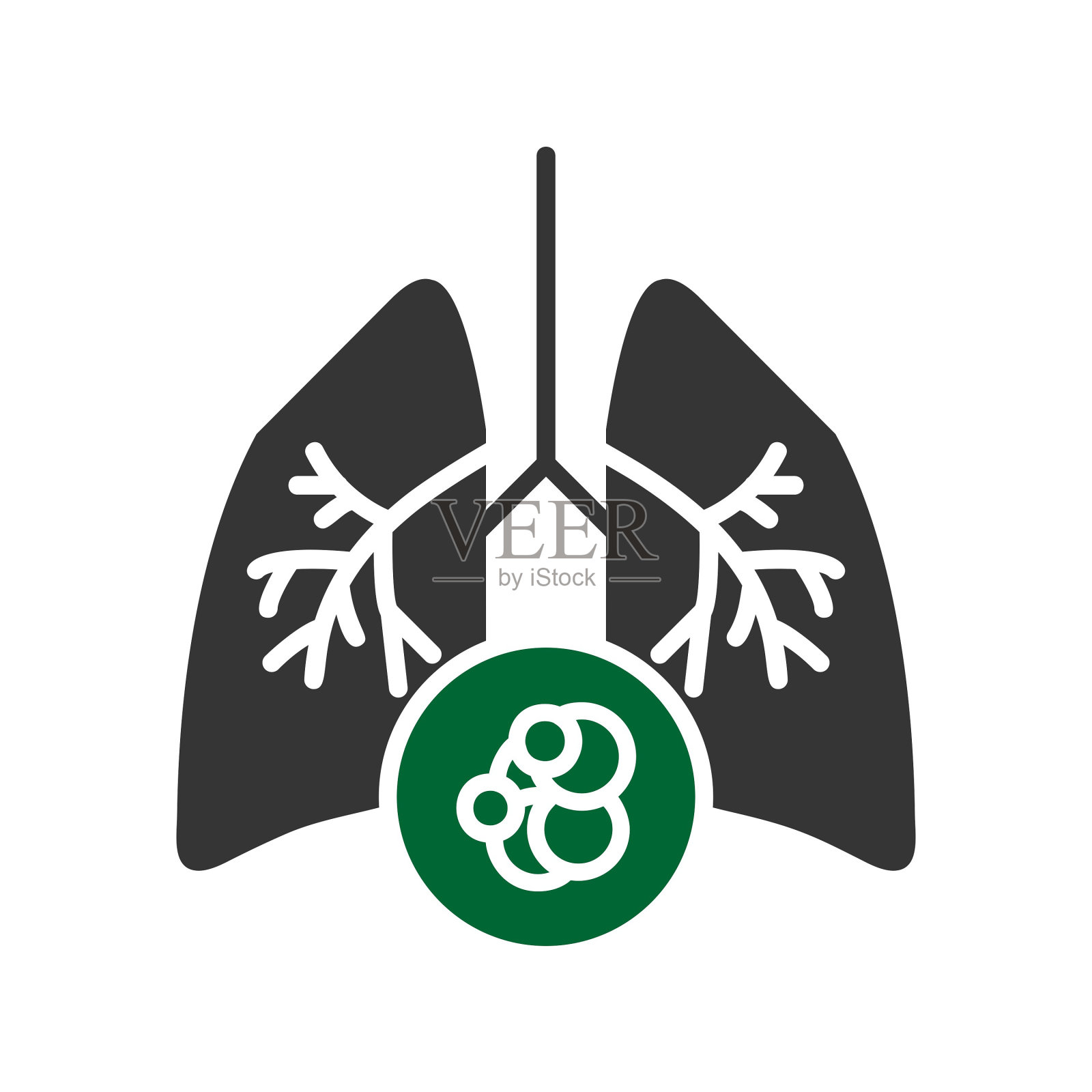 肺癌图标插画图片素材