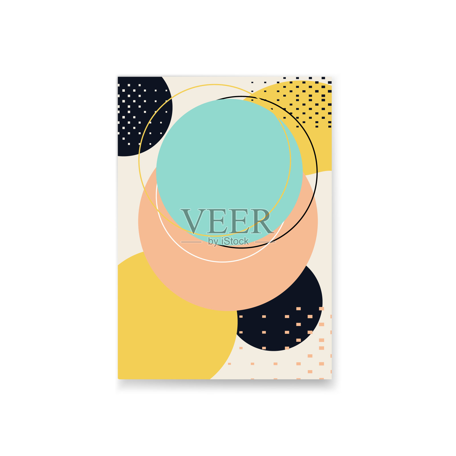 具有几何形状和文本位置的抽象背景。矢量插图。插画图片素材