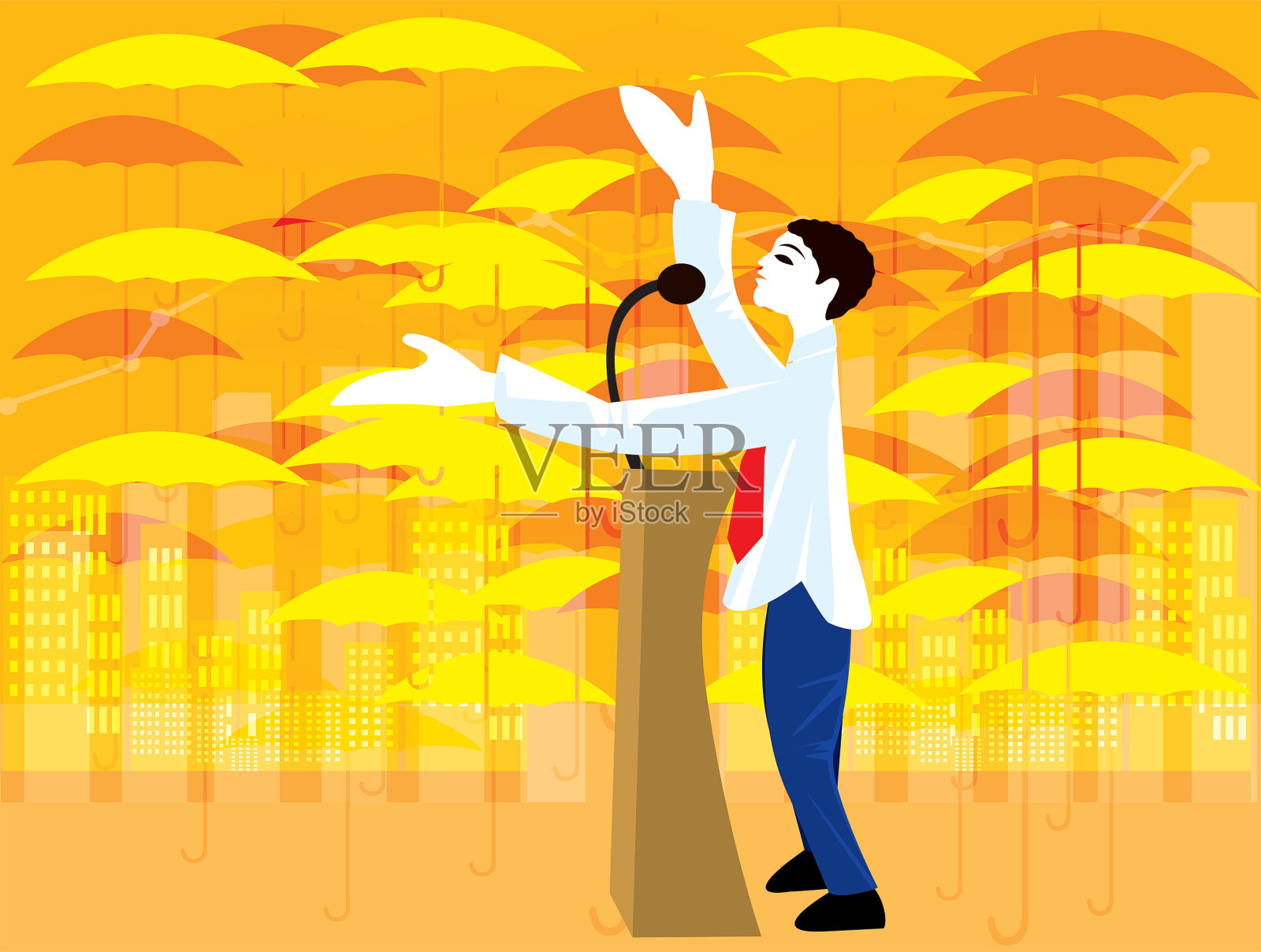 播音员，队长插画图片素材