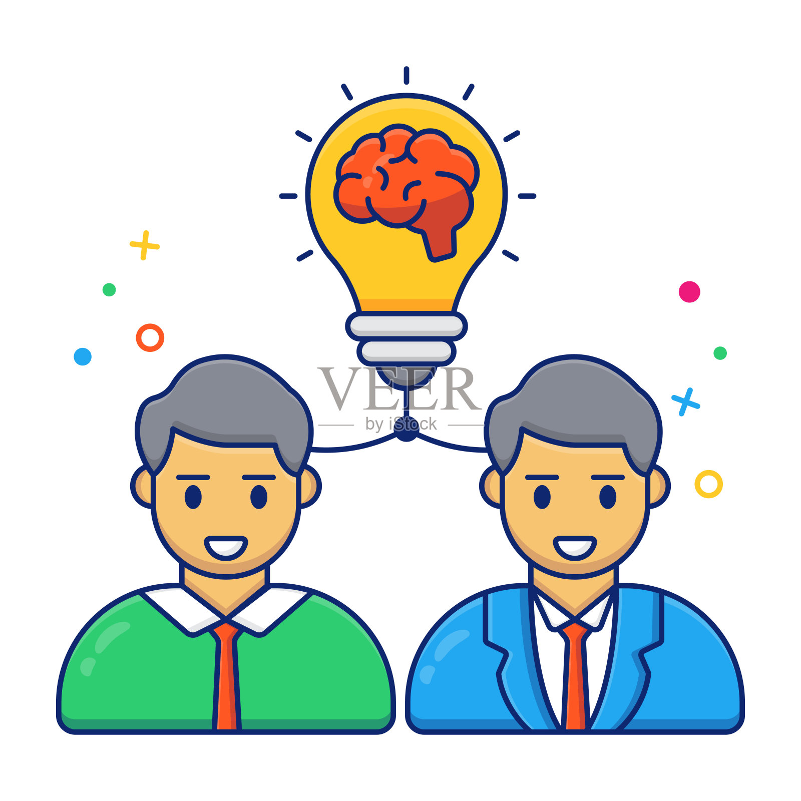 一个创意设计图标的想法转移插画图片素材