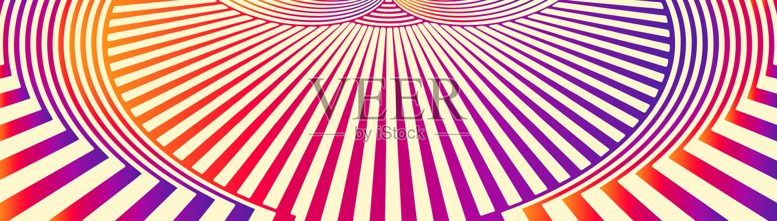 天空、云彩、阳光和田野插画图片素材