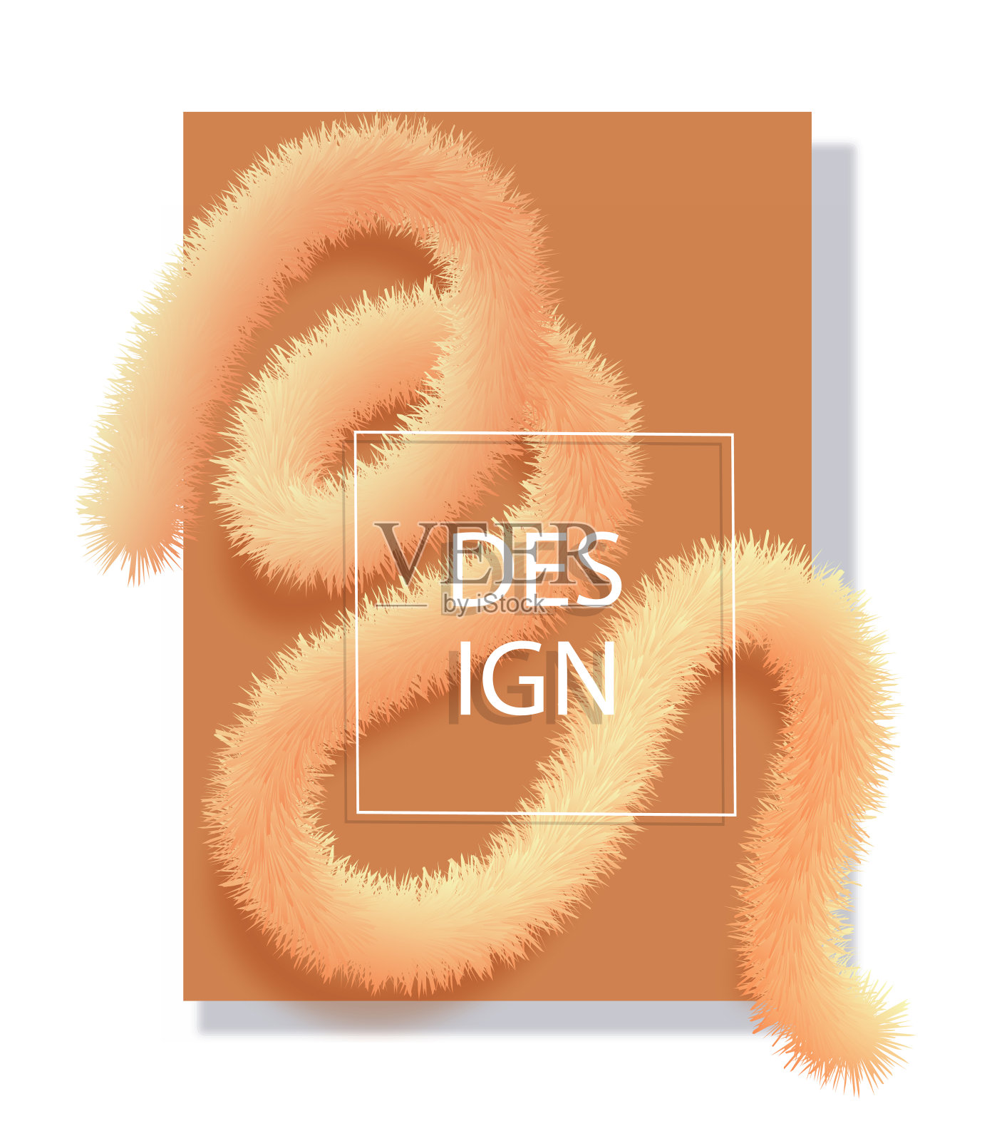 彩色蓬松的螺旋等距覆盖向量插画图片素材