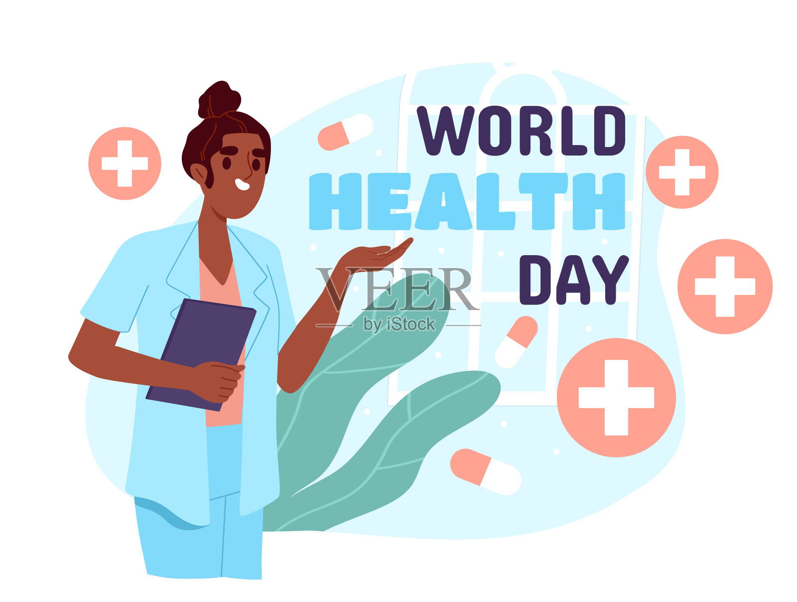 世界卫生日病媒海报插画图片素材