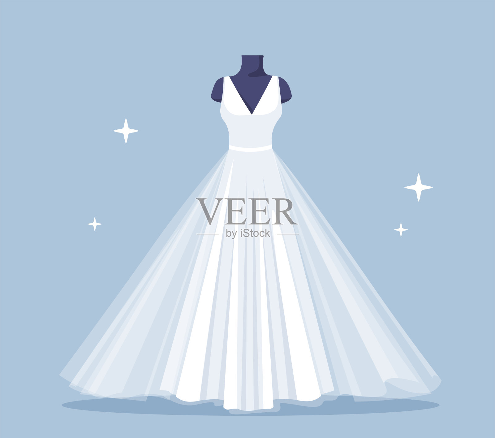 婚纱时装矢量概念插画图片素材