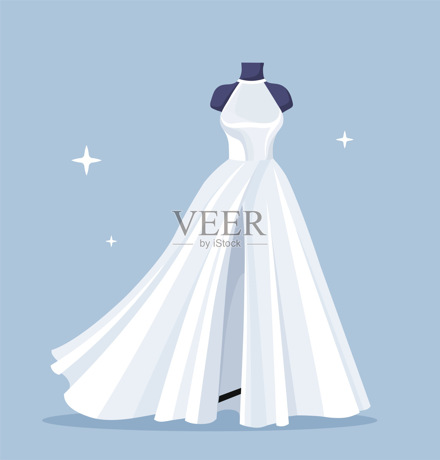 婚纱时装矢量概念插画图片素材