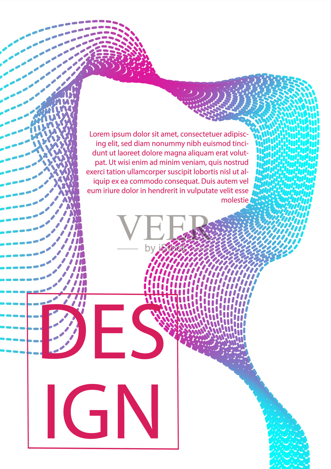 线性梯度波海报矢量插画图片素材