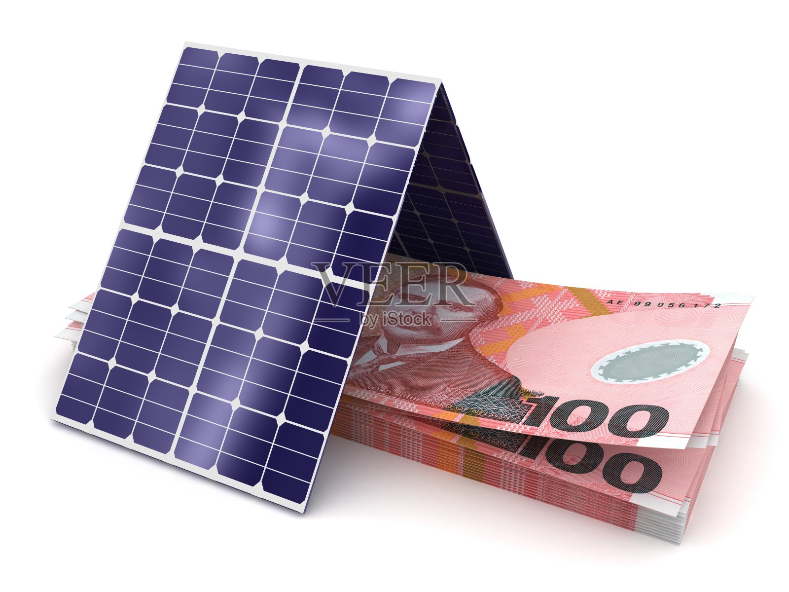 太阳能电池板可再生能源效率高，节省资金照片摄影图片