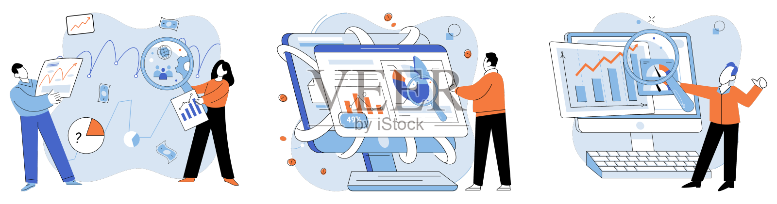 熟练的市场调研策划和开发设计元素图片