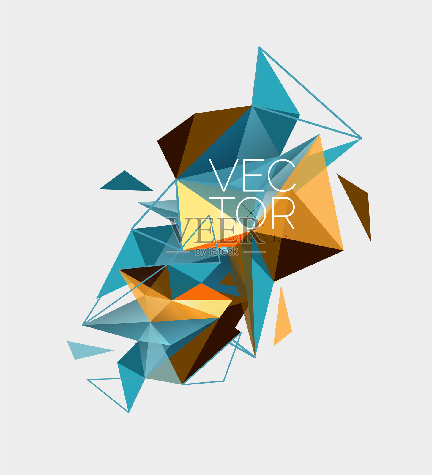 三角形马赛克组成几何抽象插画图片素材