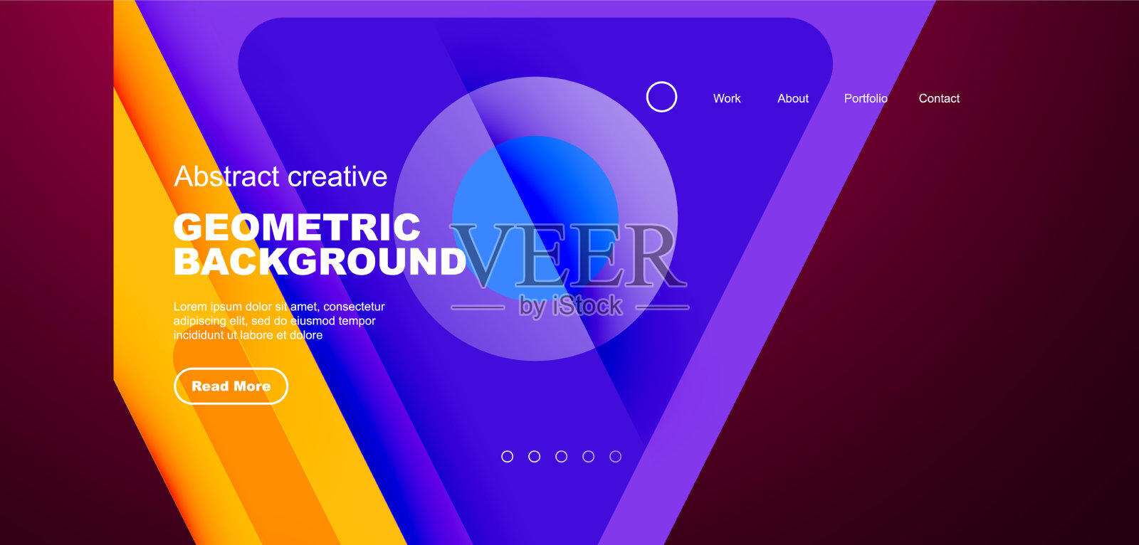 最小的登陆页几何形状业务插画图片素材