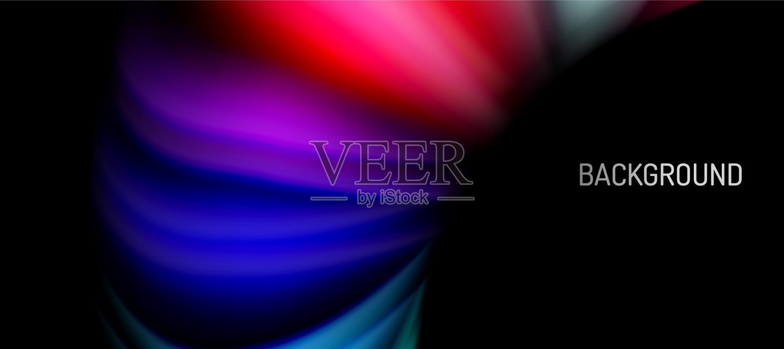 彩虹色波浪线上的黑色科技或插画图片素材