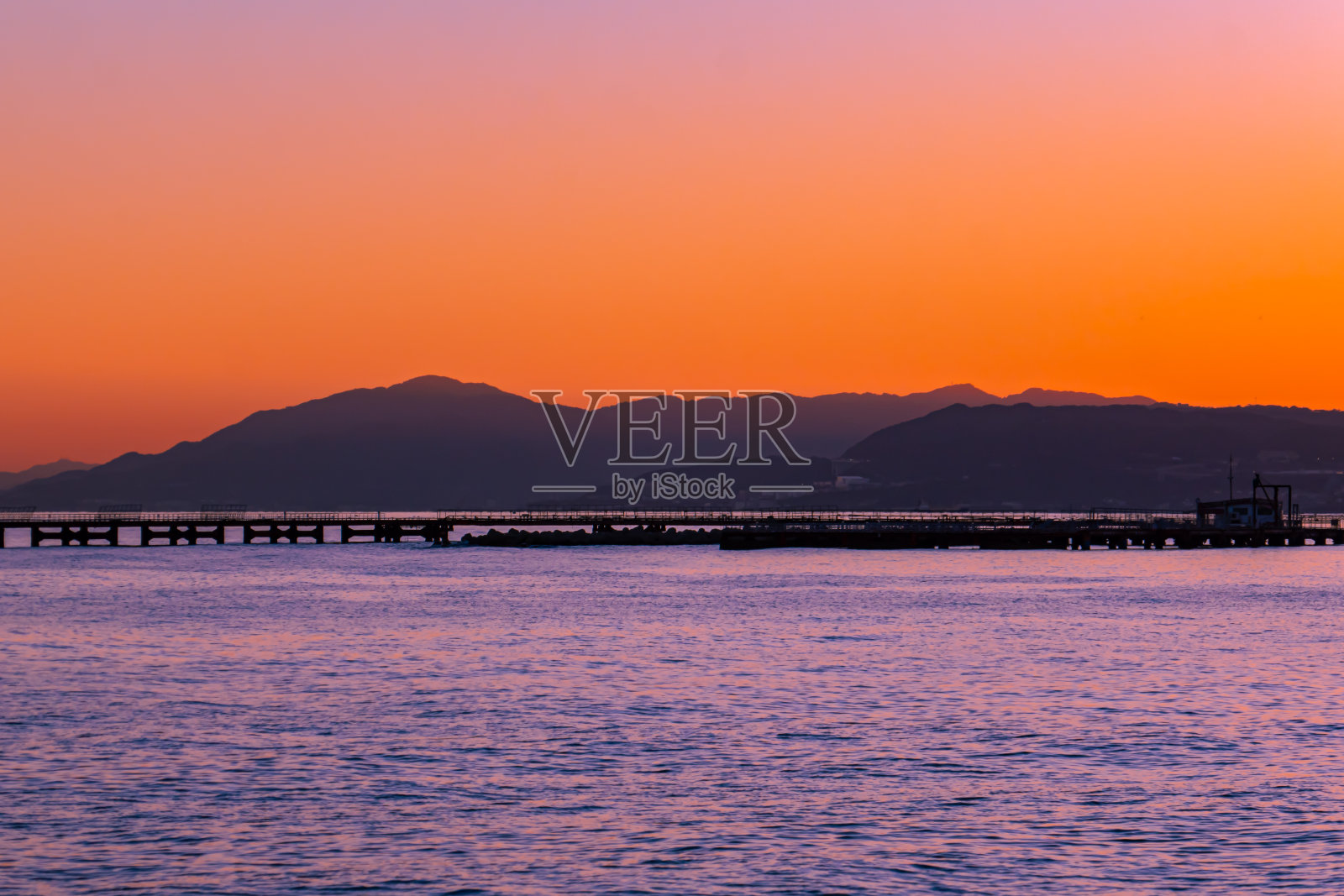 日落海景照片摄影图片