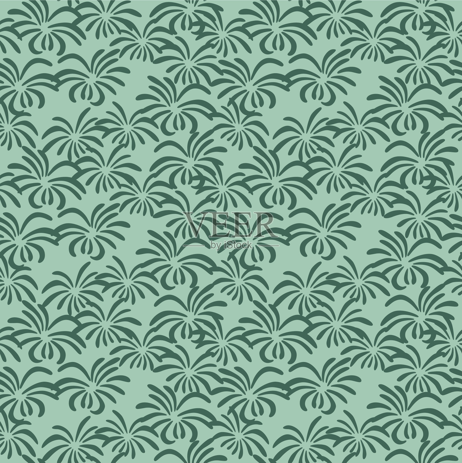 日本烟花花矢量无缝图案插画图片素材