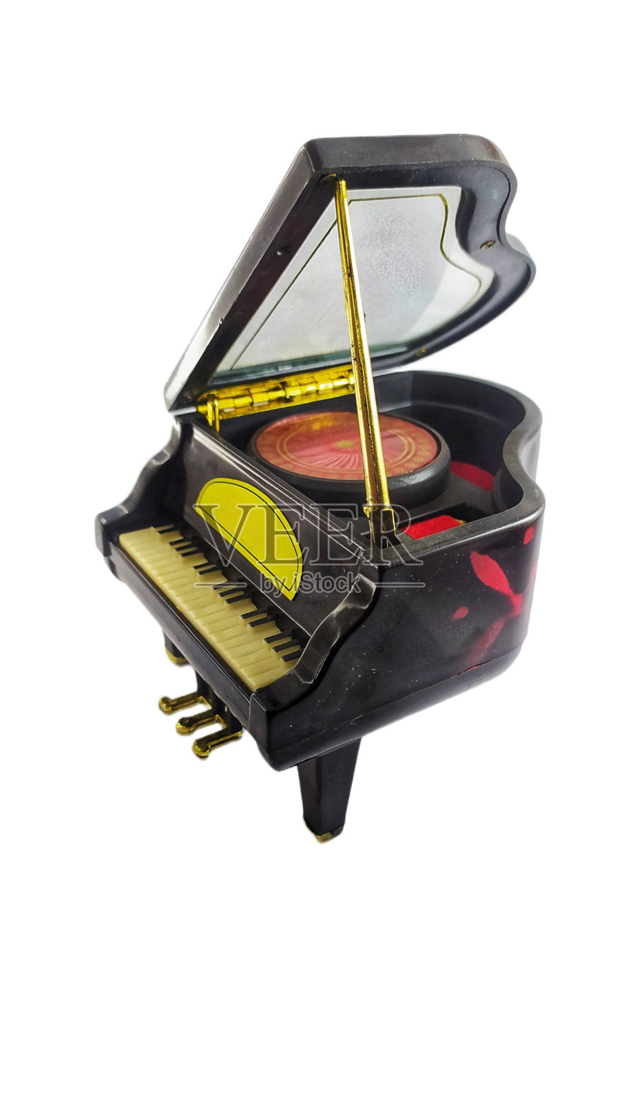 钢琴音乐盒孤立在白色背景上照片摄影图片