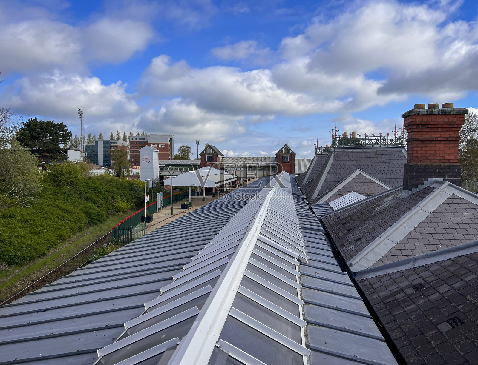 雷克瑟姆火车站，威尔士，英国照片摄影图片