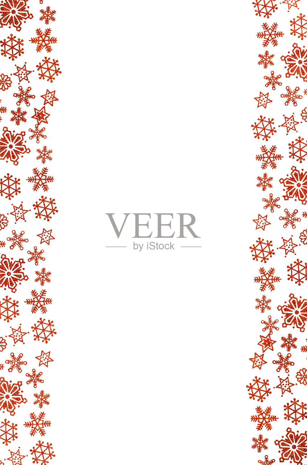 红色雪花织成的丝带照片摄影图片