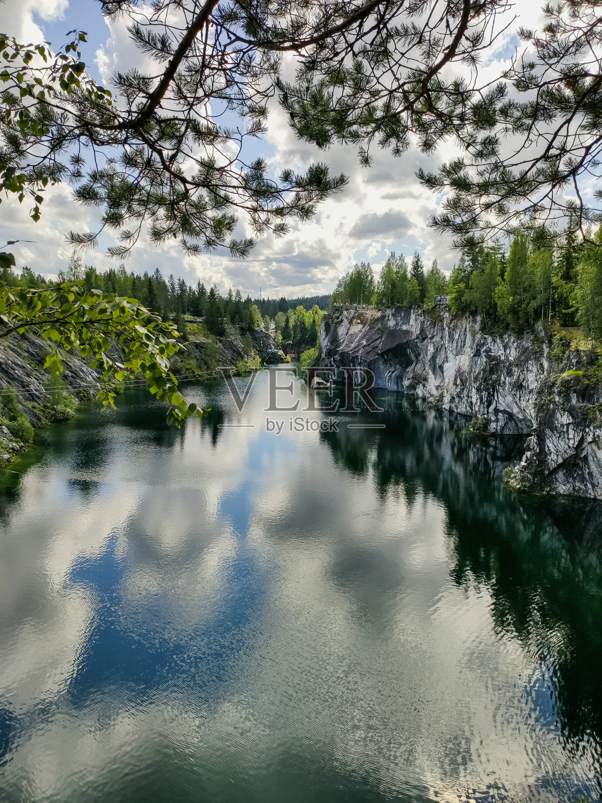 夏日里明亮的湖水照片摄影图片