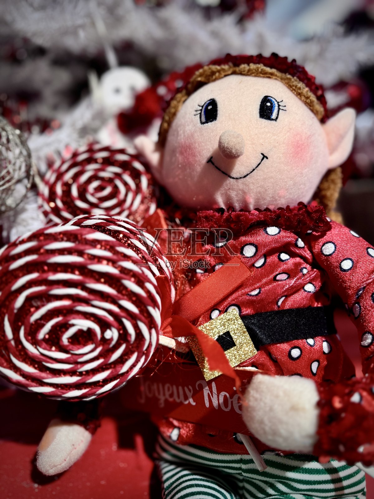 圣诞布娃娃照片摄影图片