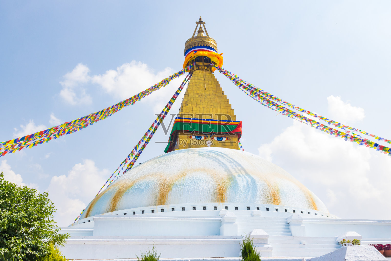 联合国教科文组织世界遗产，位于尼泊尔加德满都的佛塔照片摄影图片