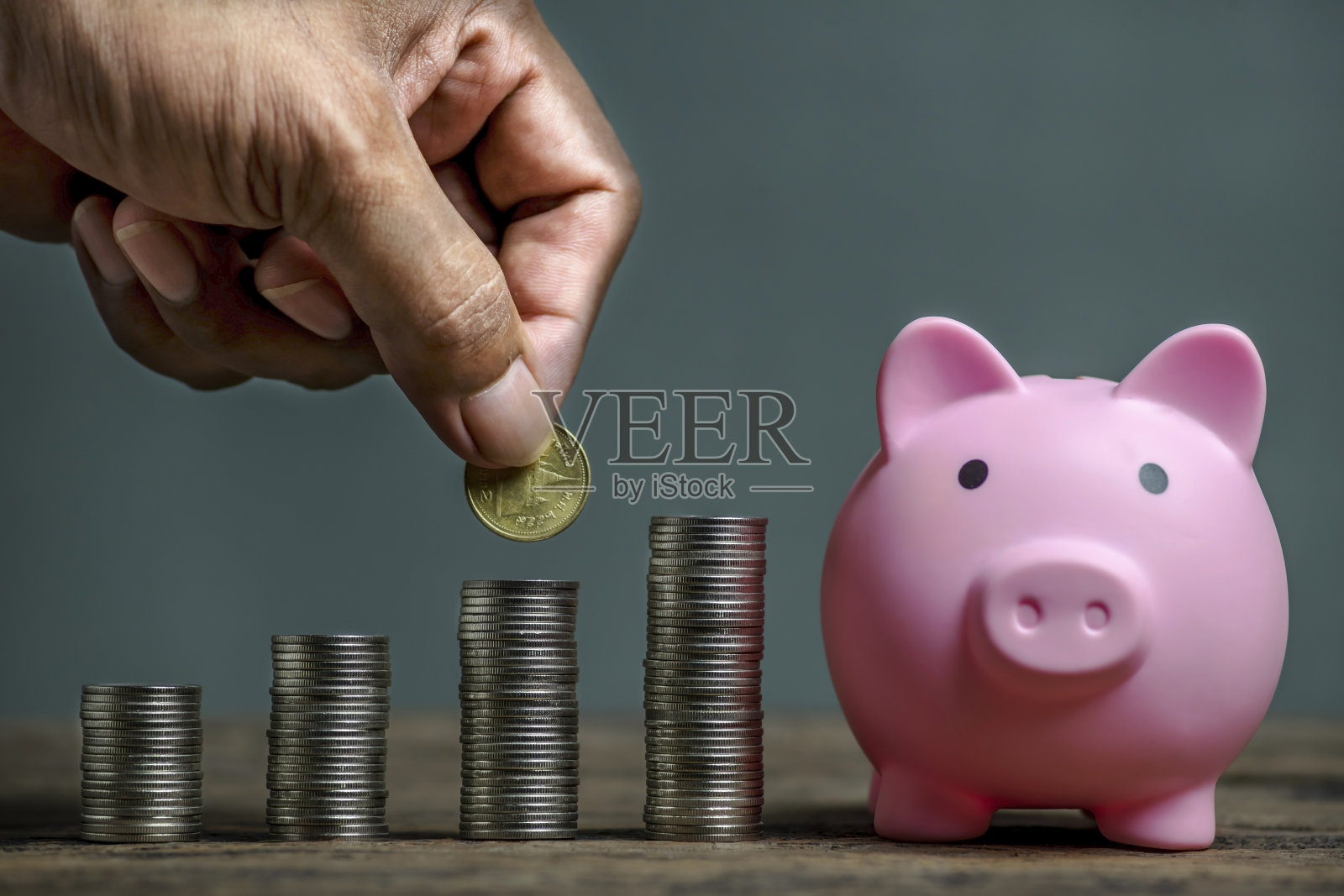 存钱和账户银行理财的概念照片摄影图片