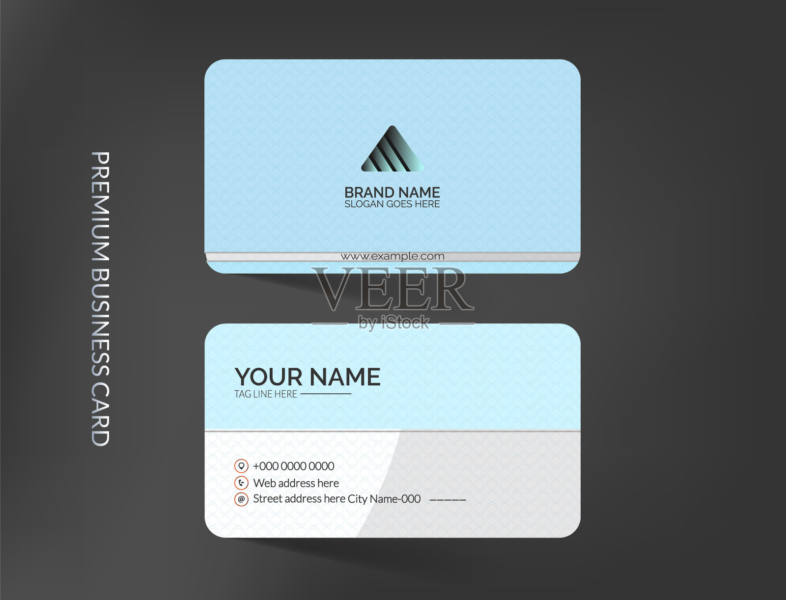 优雅的现代名片模板设计插画图片素材