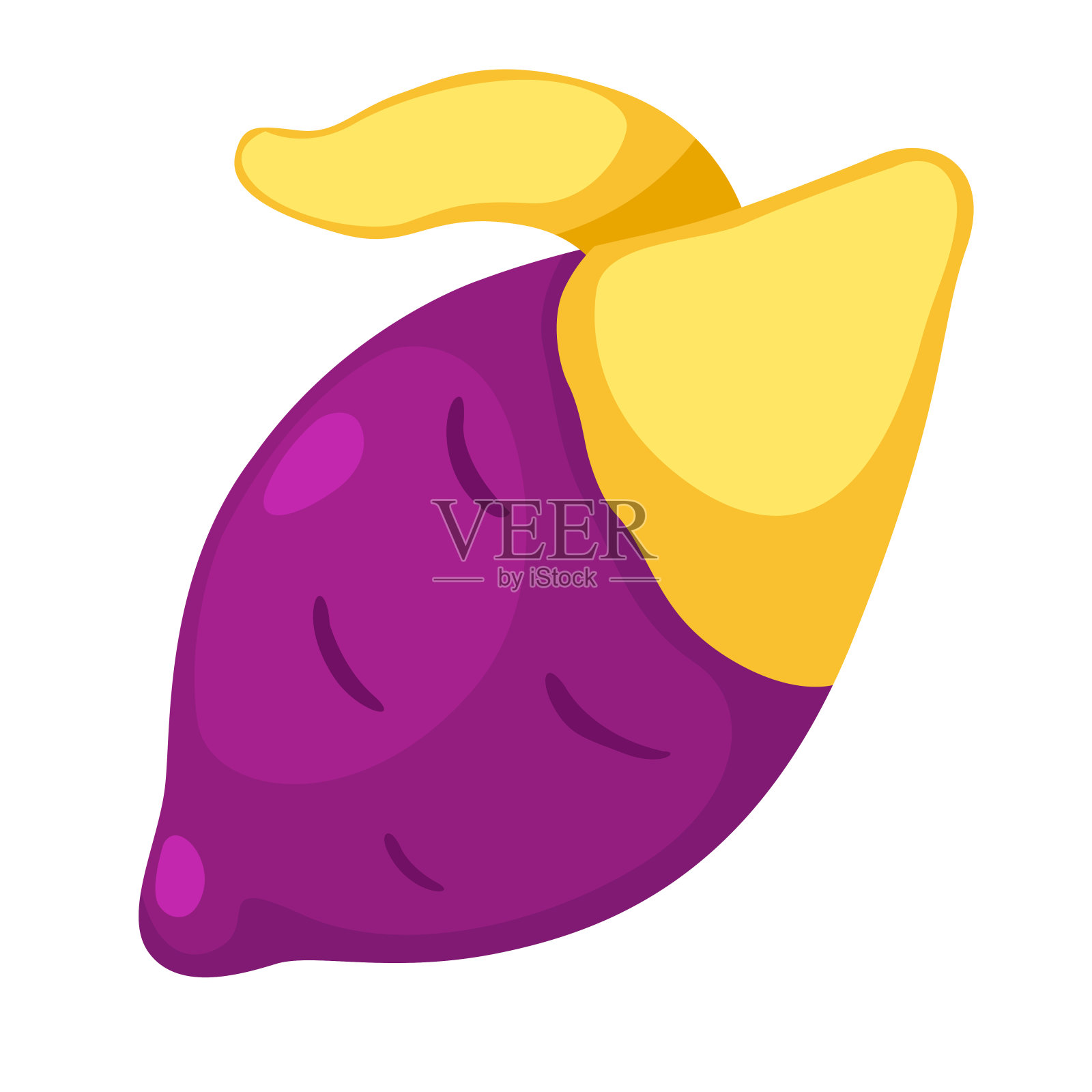 背景矢量上的山药白色插图插画图片素材